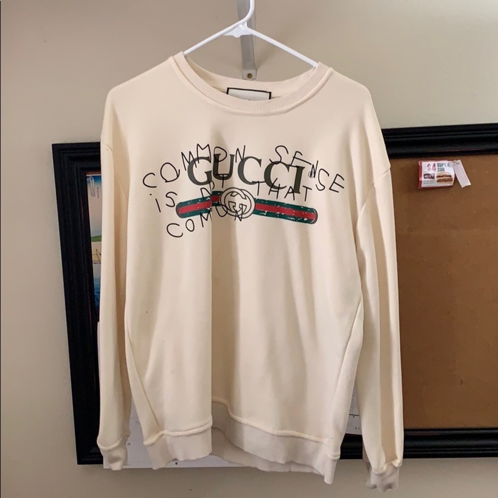 Gucci “Common Sense Isn’t All That Common” Sweater